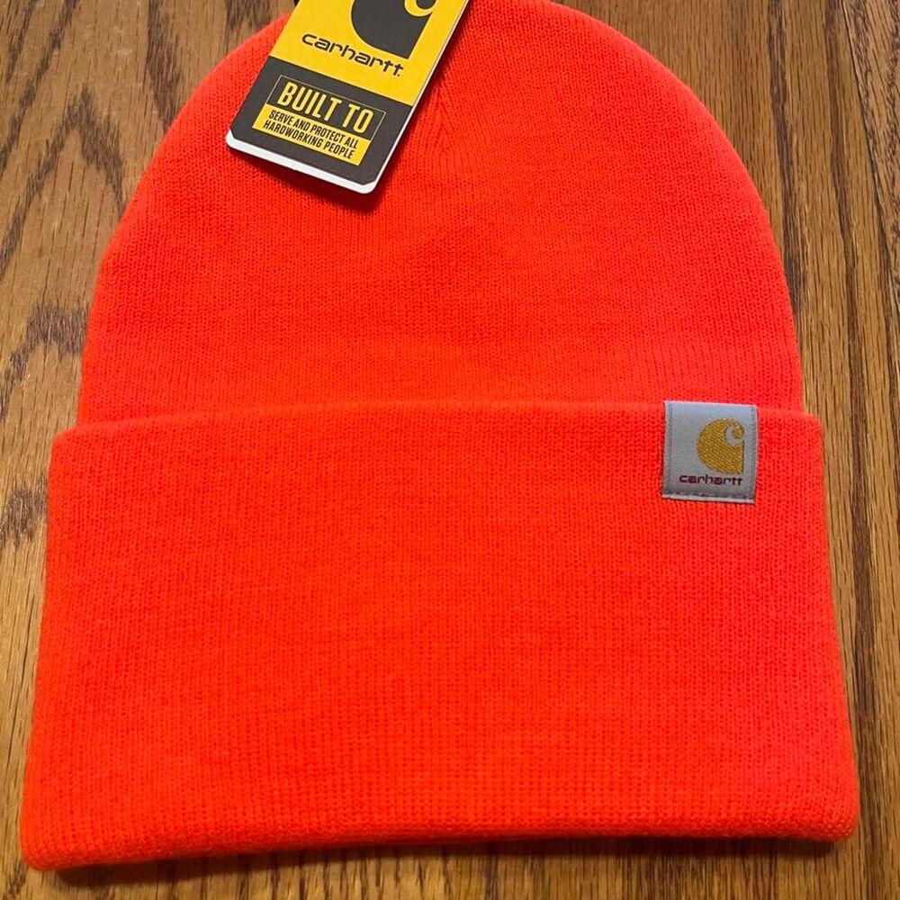 Men's Orange Carhartt Beanie NWT One Size